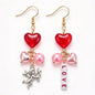 Mismatched Cupid Angel & LOVE Letter Heart Dangle Earrings